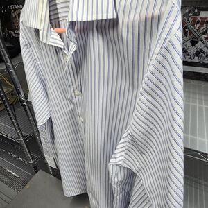 Michael Kors Striped Dress Shirt in White and Blue (sz.16)
